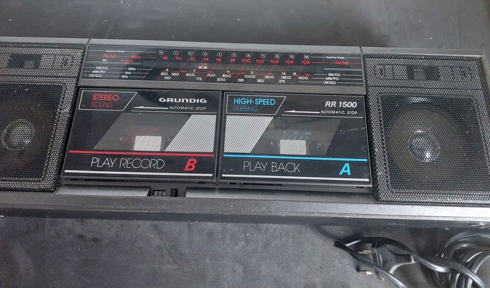 Vintage Grundig Dubbele Cassettespeler, Ophalen of Verzenden, Overige merken