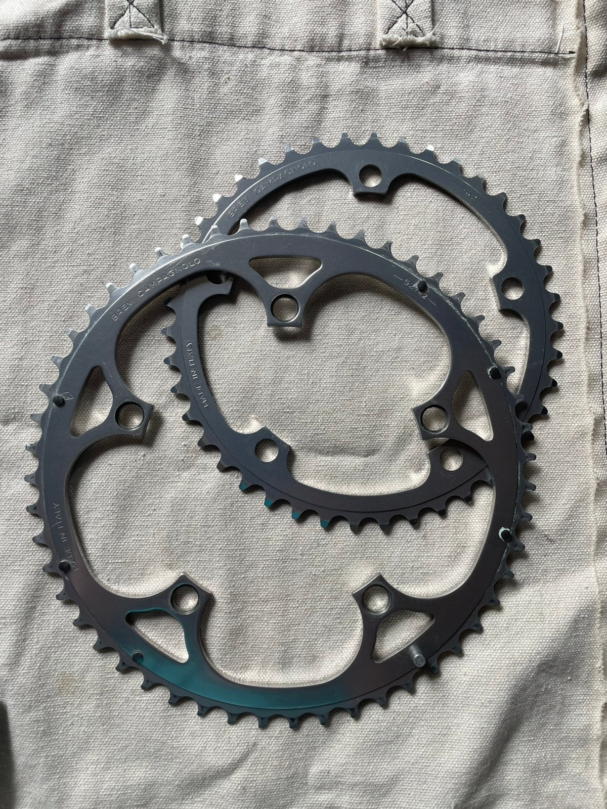 Set Campagnolo Kettingbladen 52/42T (135 BCD), Fietsen en Brommers, Fietsonderdelen, Gebruikt, Overige typen, Ophalen of Verzenden