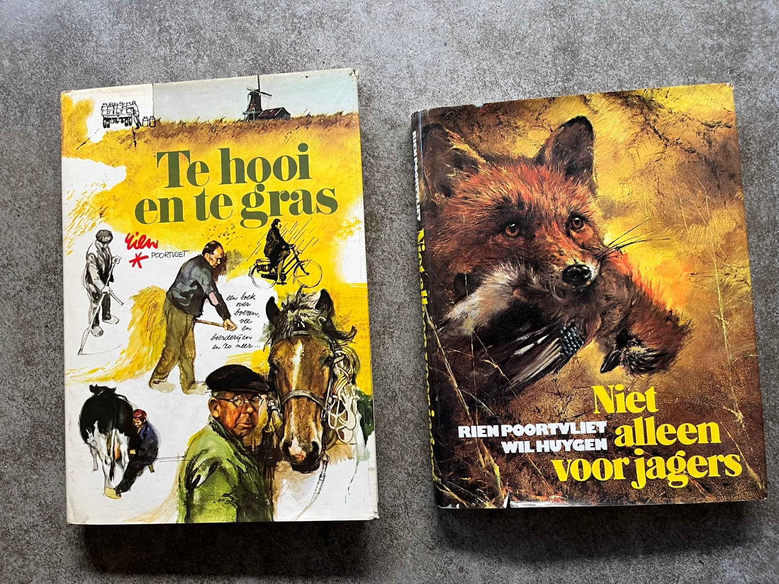 Rien Poortvliet 2 boeken, Ophalen of Verzenden, Gelezen, Overige onderwerpen, Rien Poortvliet