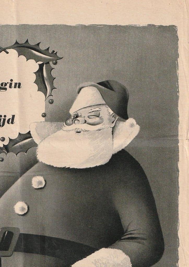 Retro reclame 1955 Oxo soepen Kerstman cadeau, Verzamelen, Verzenden, Overige typen