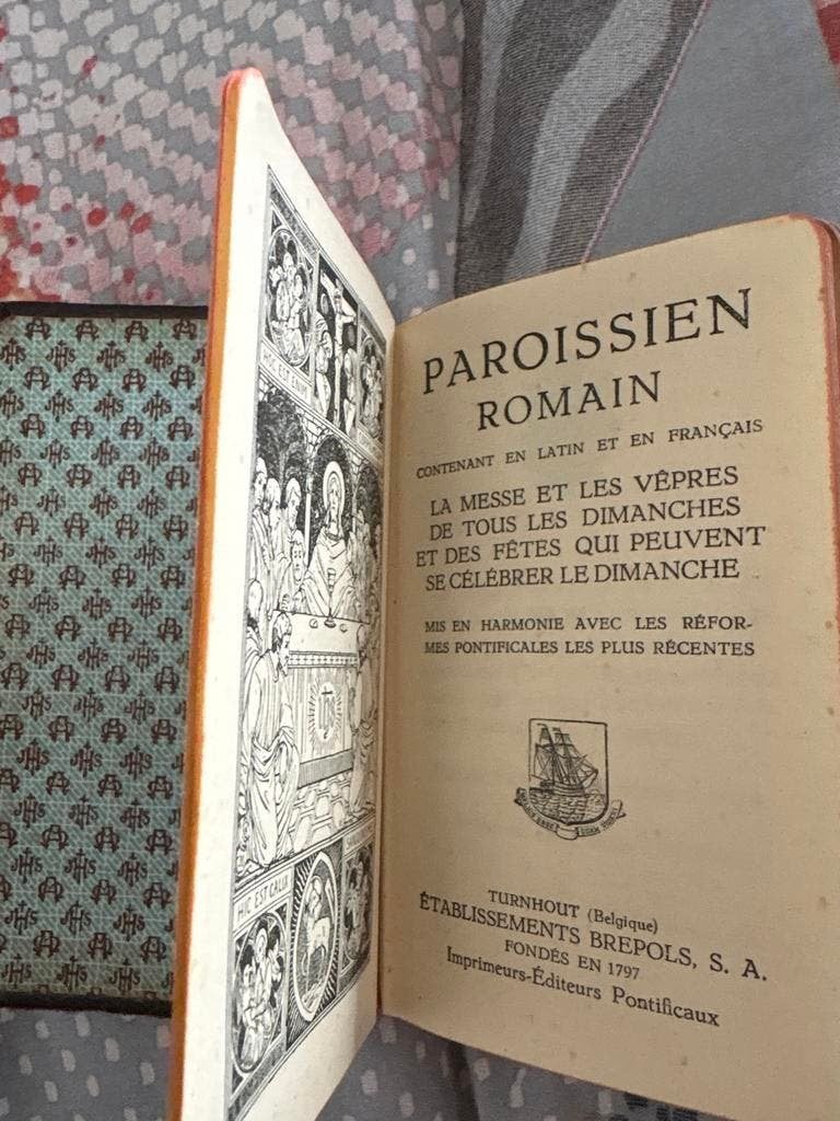 Antiek Rooms Parochieboek - Latijn & Frans, Ophalen of Verzenden, Gelezen, Christendom | Katholiek