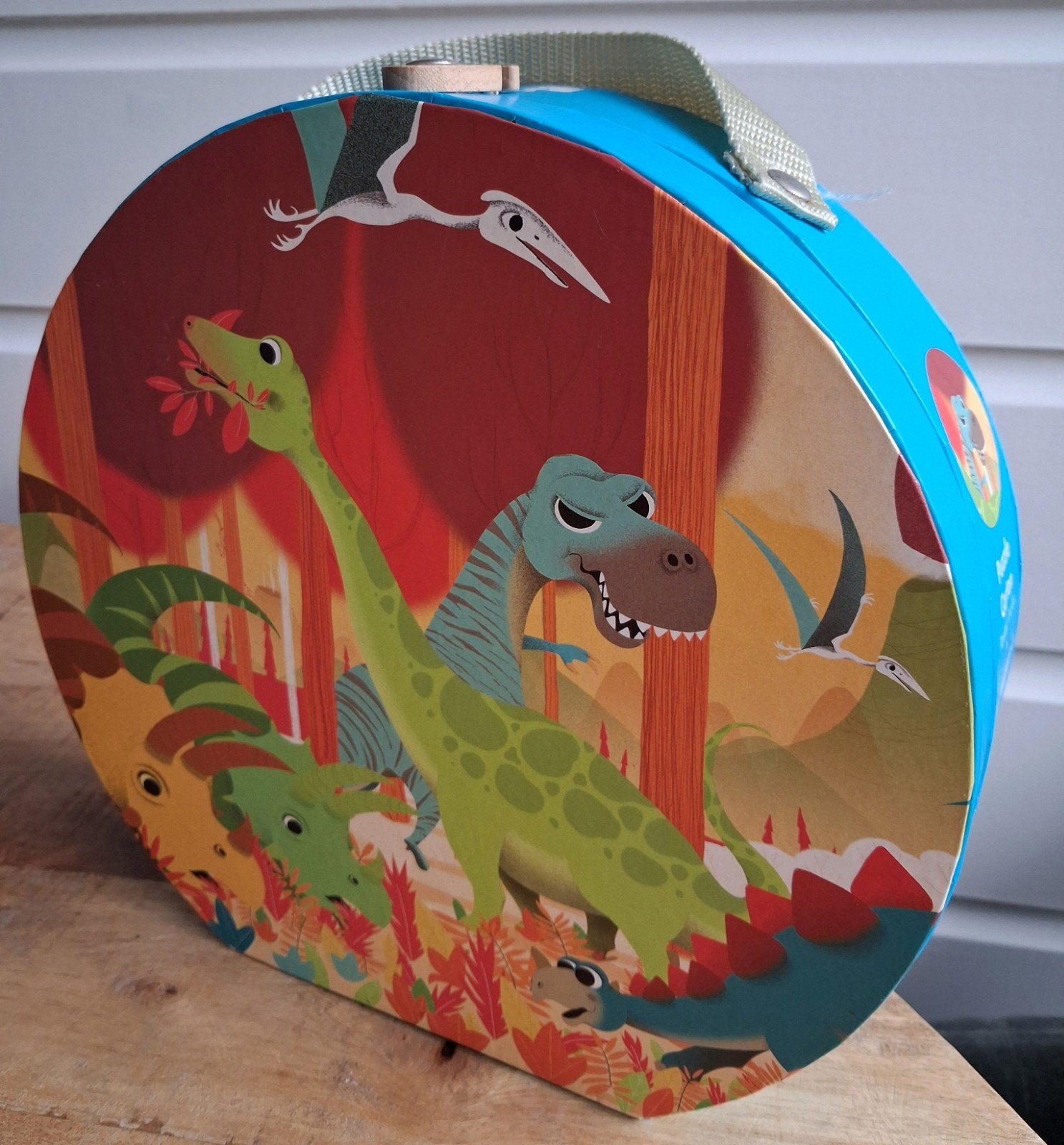 Janod Dino puzzel 24 stukjes in koffer, Ophalen of Verzenden, 10 tot 50 stukjes