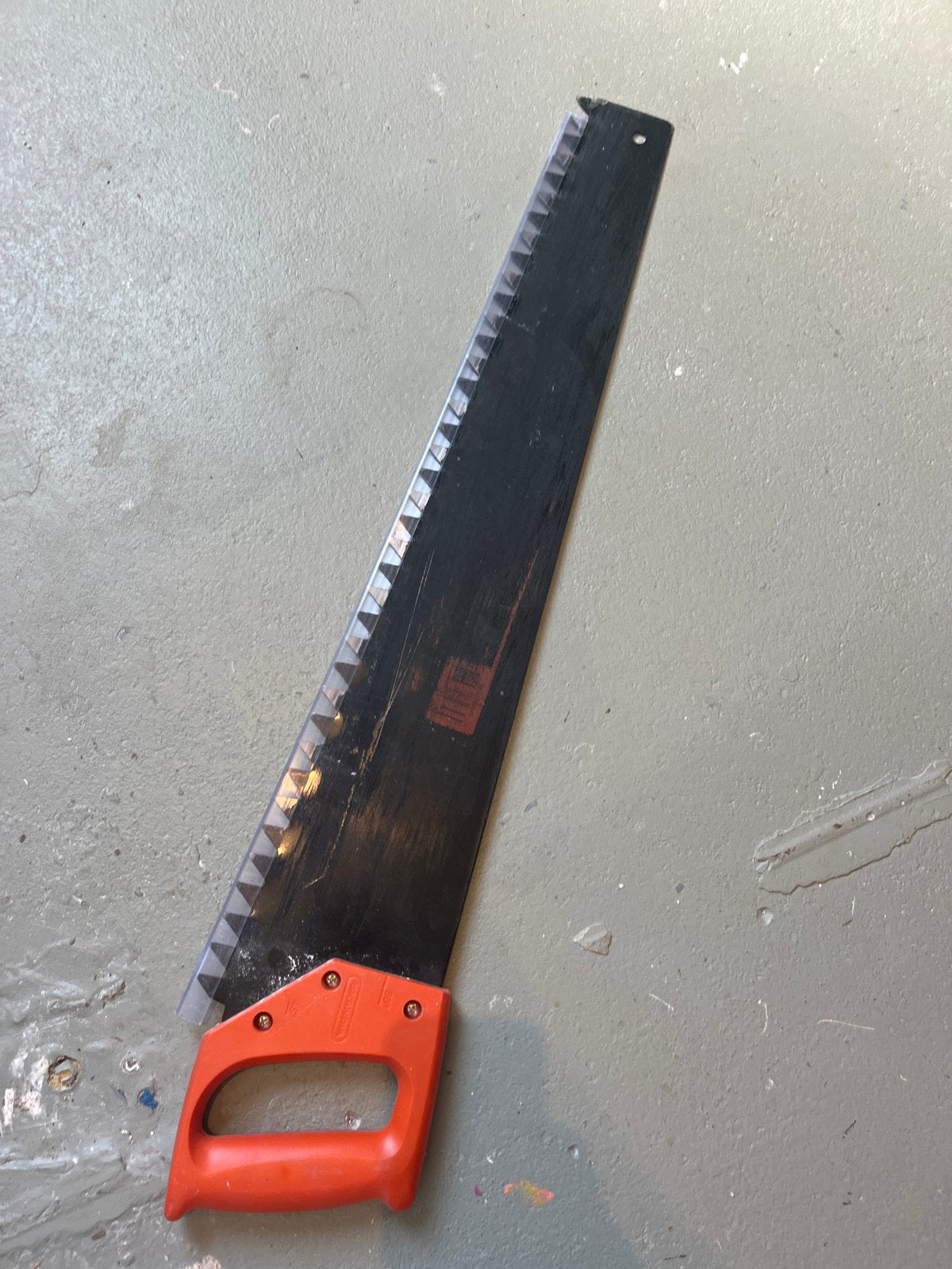 Betonzaag met oranje handvat, Tuin en Terras, Ophalen, Gebruikt, Handzaag