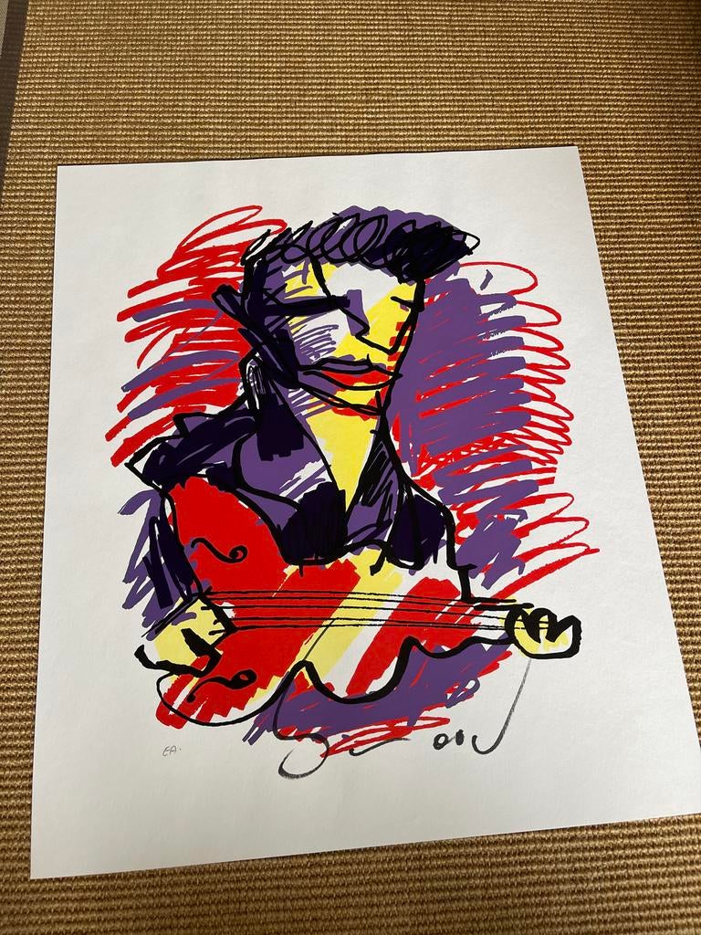 Herman Brood - Elvis (Gesigneerd Zeefdruk), Antiek en Kunst, Kunst | Schilderijen | Modern, Ophalen of Verzenden