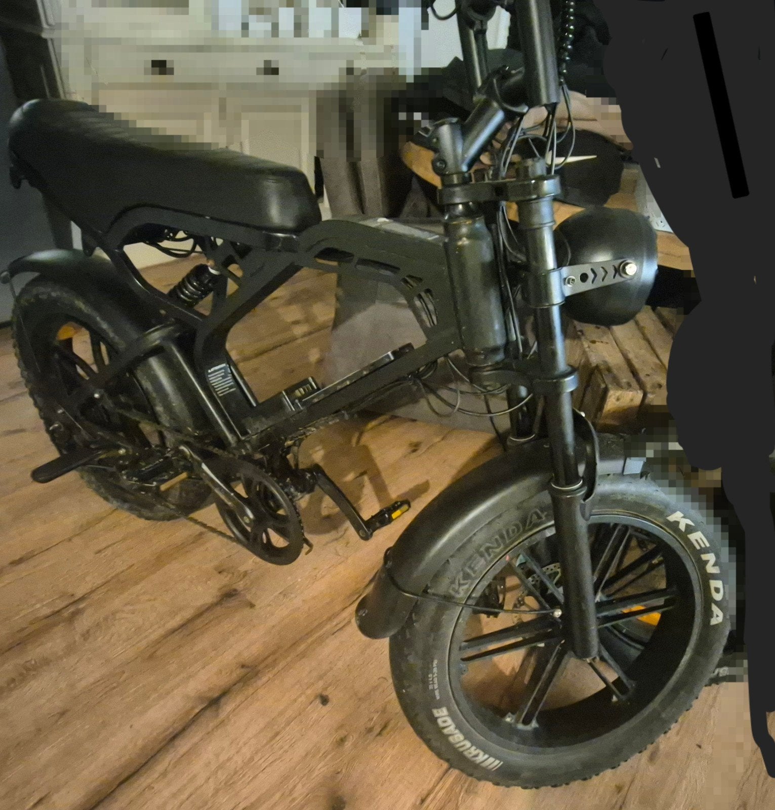 stoere fatbike werkt naar behoren, Ophalen, Gebruikt, Velgrem, Handrem