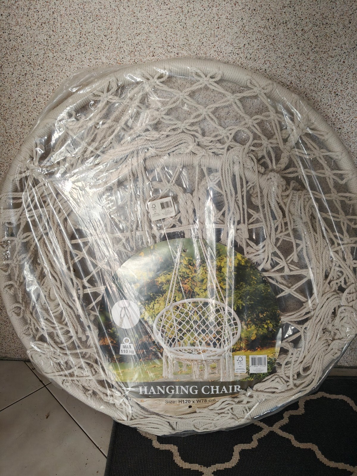 Nieuwe Macramé Hangstoel - Wit, Ophalen, Overige materialen, Wit, Nieuw