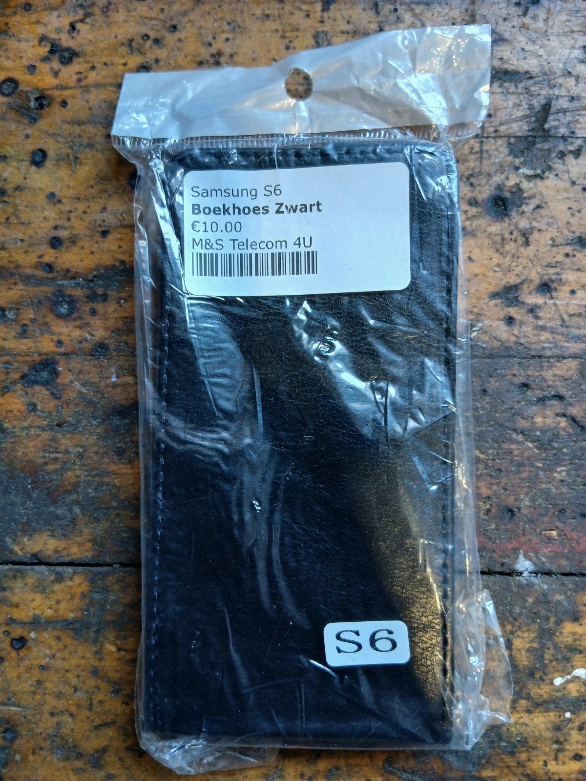 Telefoonhoesje Samsung S6 Zwart - Nieuw in verpakking, Overige modellen, Onbekend, Nieuw, Hoesje of Tasje