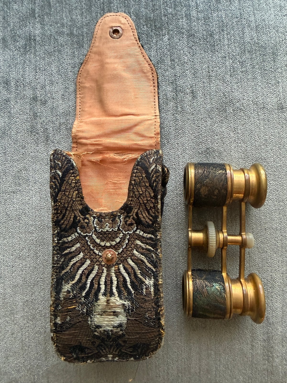 Antieke Frans /Zweedse toneelkijker met etui, Antiek en Kunst, Ophalen of Verzenden