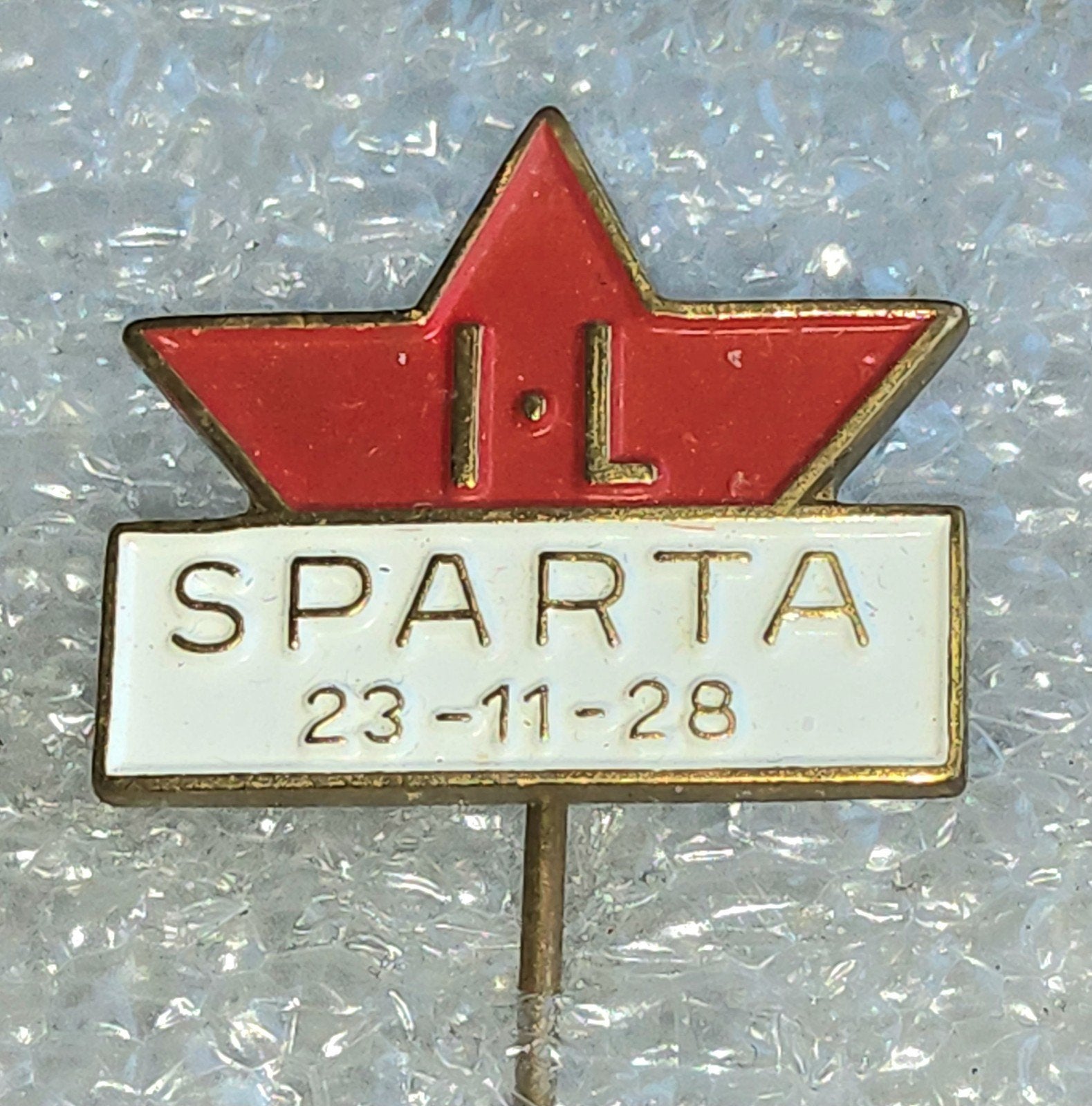 Vintage Speldje I.L. Sparta 23-11-28, Ophalen of Verzenden, Gebruikt, Overige onderwerpen, Speldje of Pin