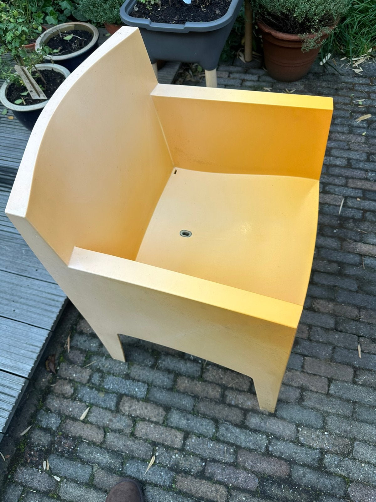Driade Toy Philip Stark tuinstoel oranje, Ophalen, Gebruikt, Kunststof