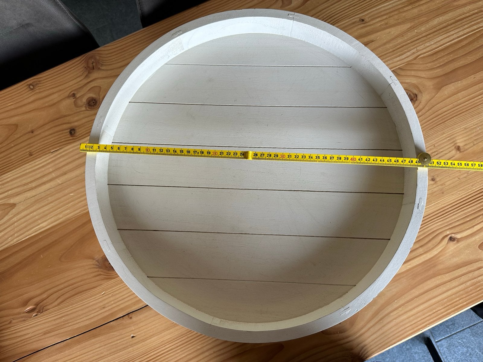 Riverdale Dienblad op Voet - Wit Hout (48 cm), Ophalen, Hout, Wit, Landelijk
