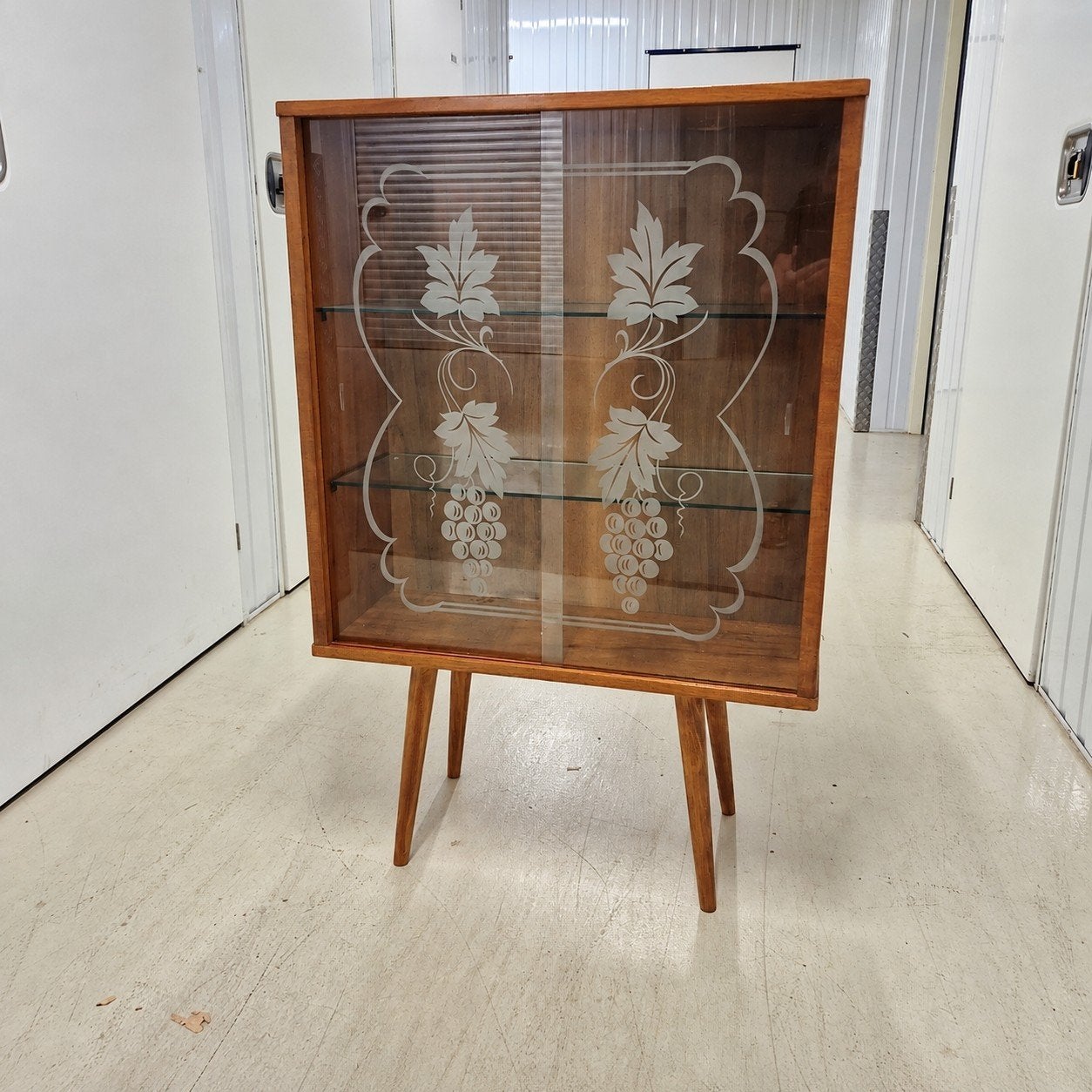 Vintage Vitrinekast  - Jaren 60/70, 100 tot 150 cm, Onbekend, Overige houtsoorten, Onbekend