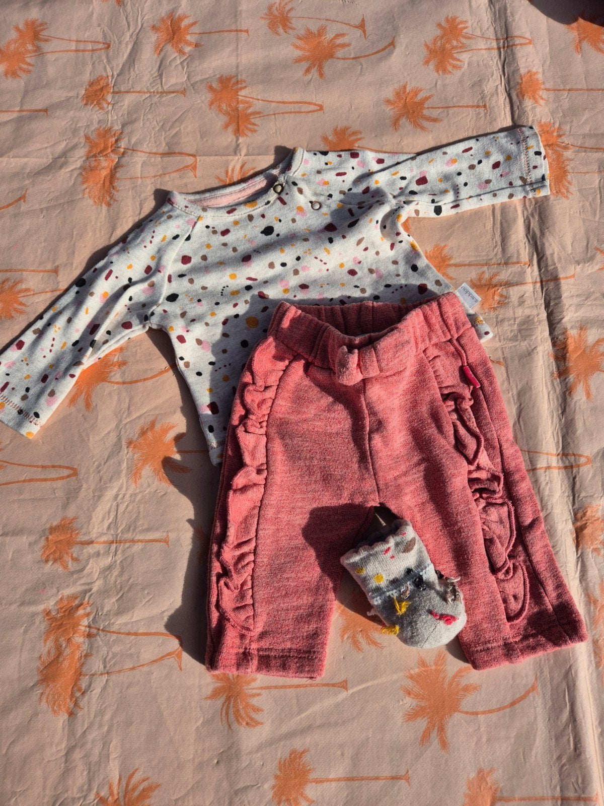 Noppies Baby Setje Maat 50 - Broekje en Shirtje, Kinderen en Baby's, Noppies Baby, Jongetje of Meisje, Ophalen of Verzenden, Zo goed als nieuw