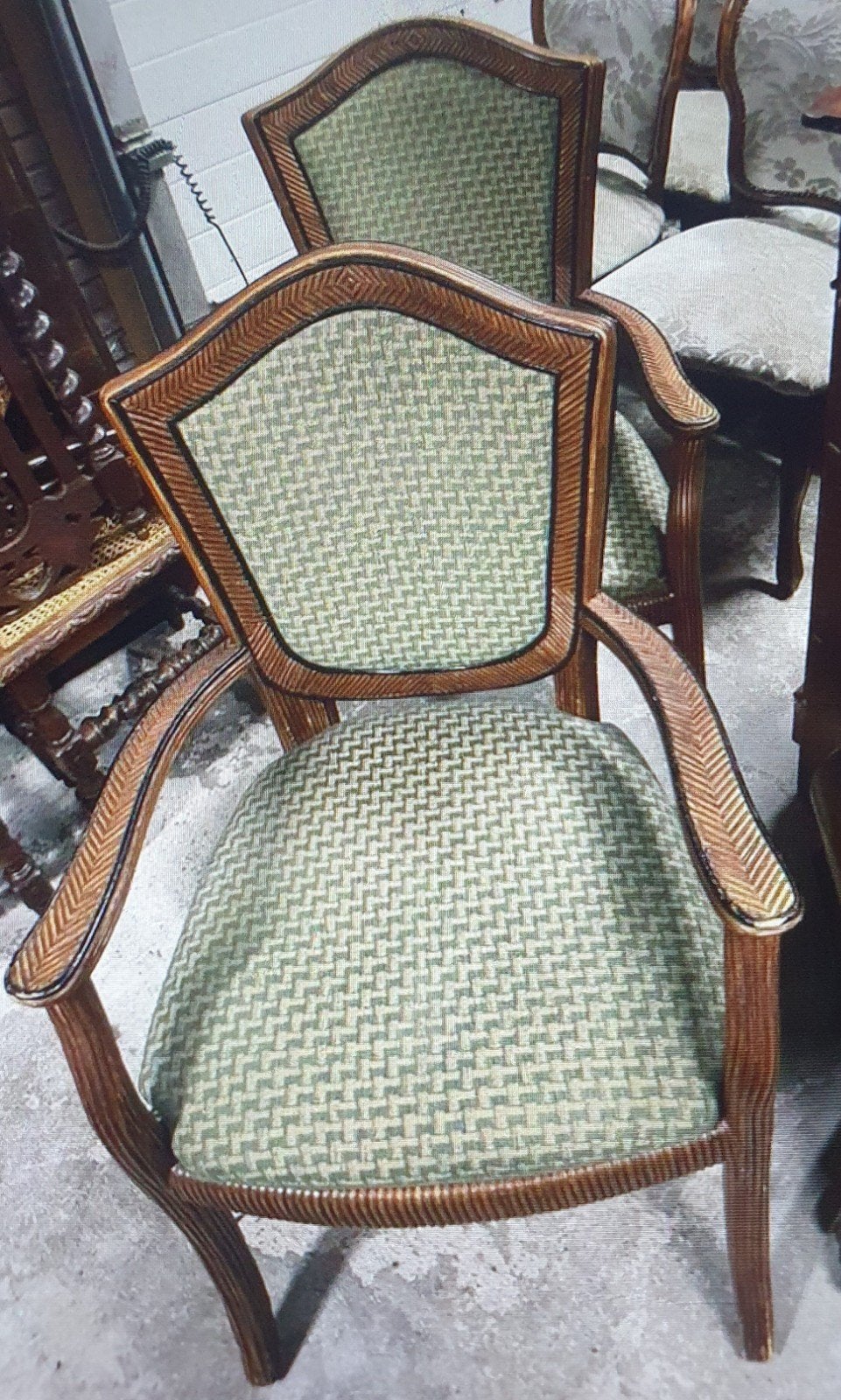 2 armleunstoelen, Antiek en Kunst, Antiek | Meubels | Stoelen en Banken, Ophalen