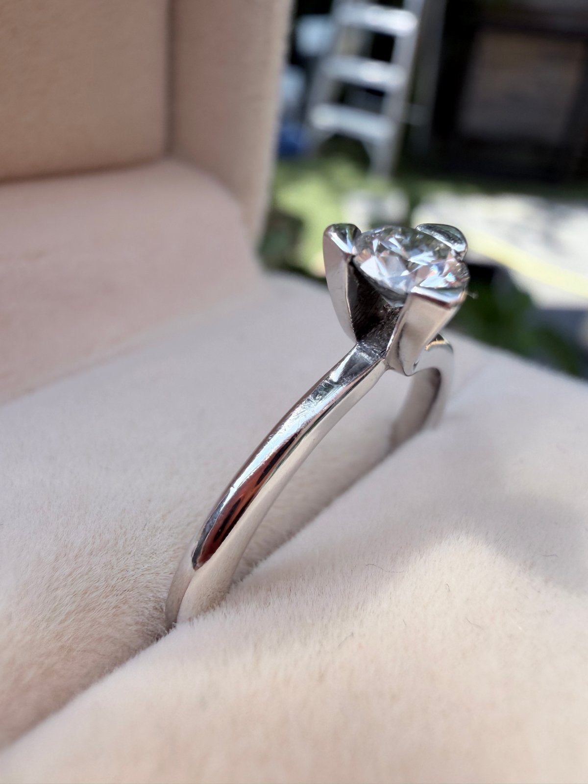 GIA certificate 18 kt. Witgouden ring met 0.35ct. Diamant, Wit, Nieuw, Ophalen of Verzenden, 17 tot 18