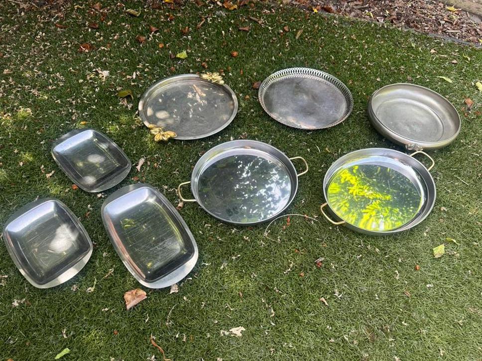 8x metalen schalen, Ophalen of Verzenden