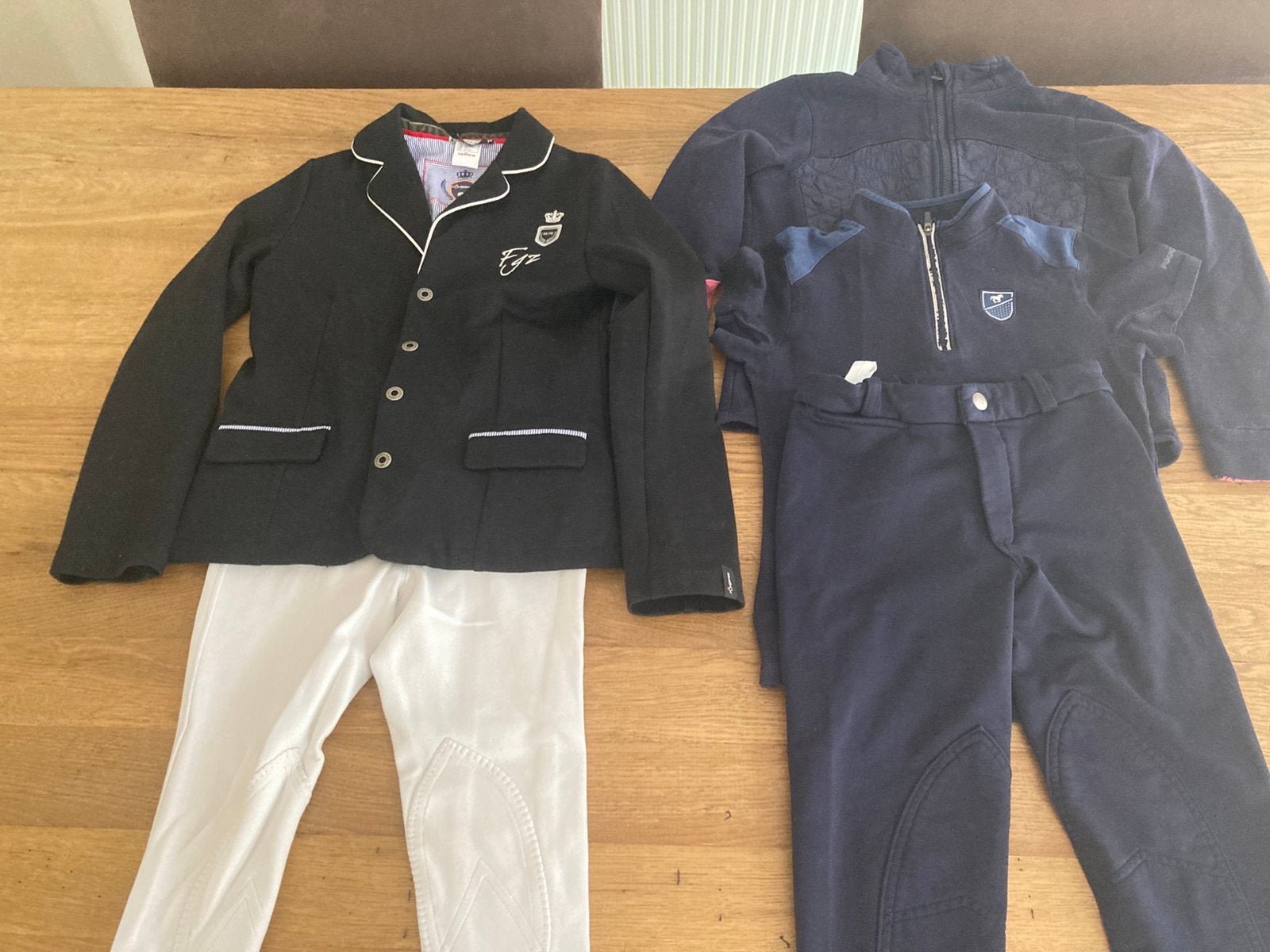 Pakket paardrijkleding 8 jaar, Dieren en Toebehoren, Paardrijkleding, Ophalen of Verzenden, Zo goed als nieuw, Dressuur, Onderkleding