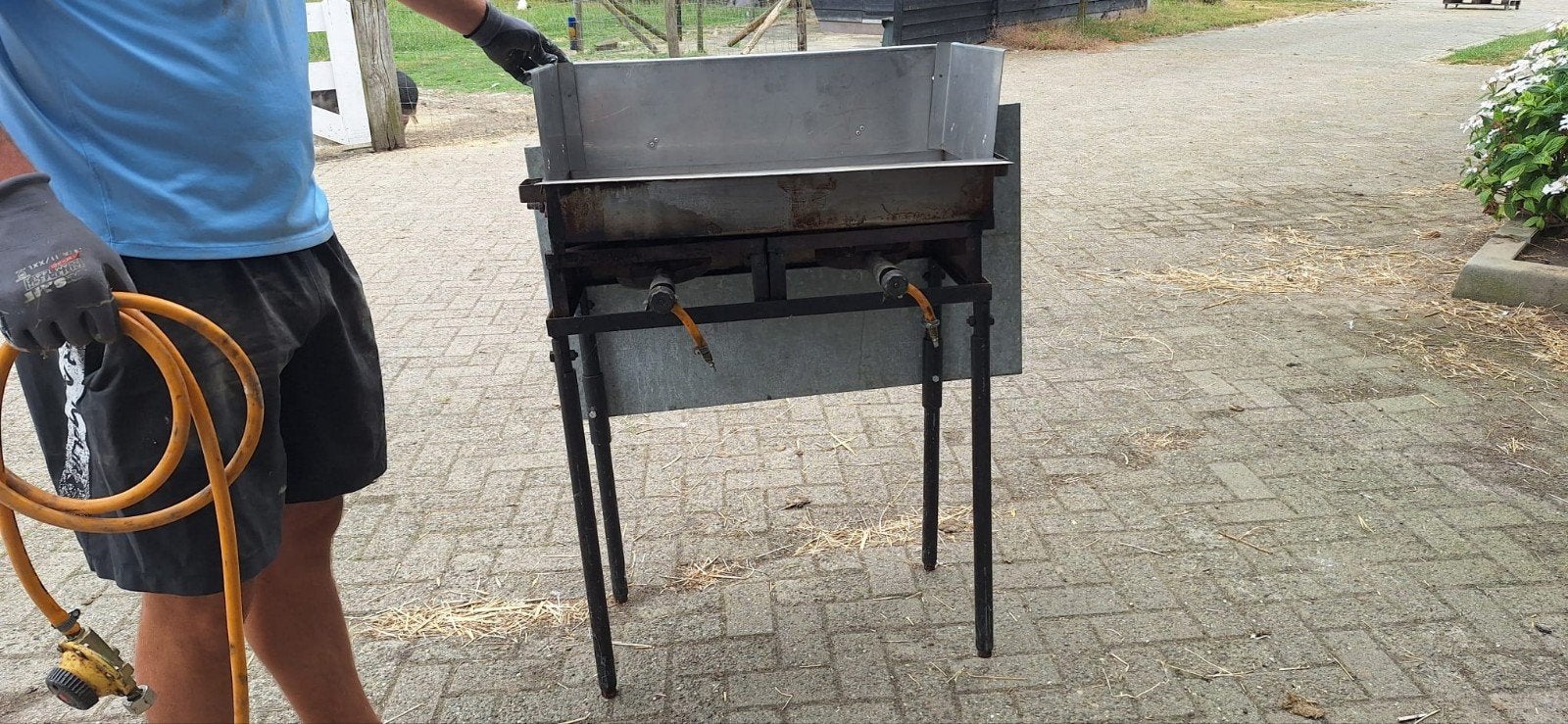 Bakpan met hittewerende achterkant en 10cm diepte, Ophalen, Gebruikt, Minder dan 85 cm, 3 kookzones of minder