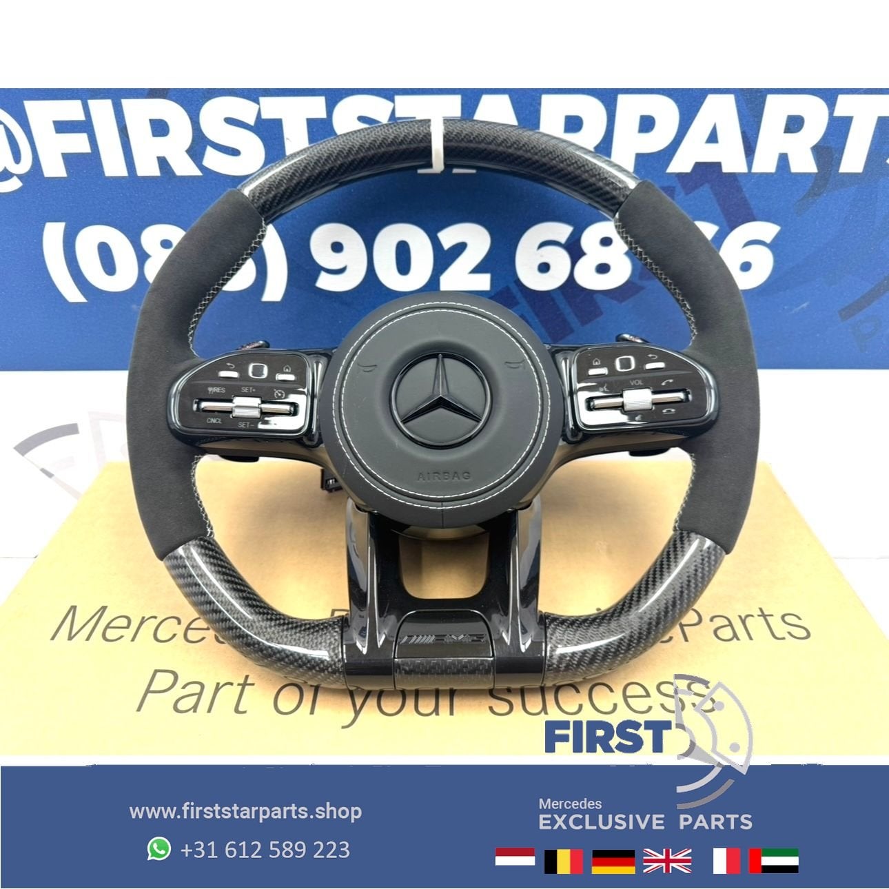 AMG CARBON STUUR A35 A45 CLA45 C63 E63 GLC63 GLE63 GT63 G63, Auto-onderdelen, Gebruikt, -, Ophalen of Verzenden, -