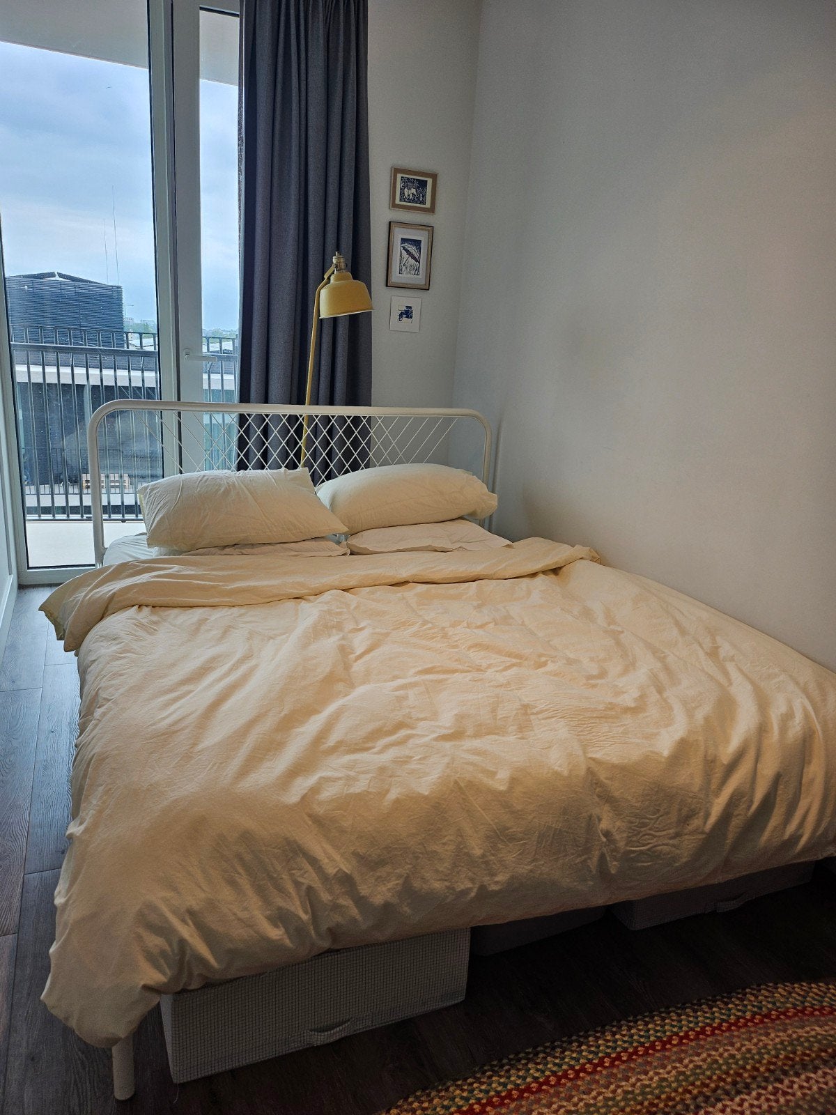 Bed (nesttun) incl. mattress 160x200cm, Ophalen, Gebruikt, Wit, Tweepersoons