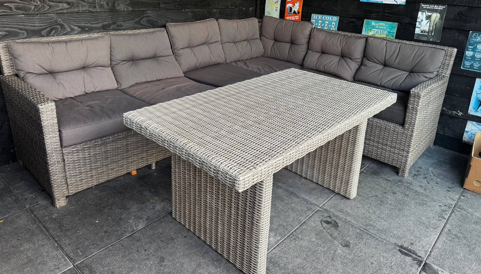 Loungeset, Tuin en Terras, Tuinsets en Loungesets, Ophalen, Zo goed als nieuw