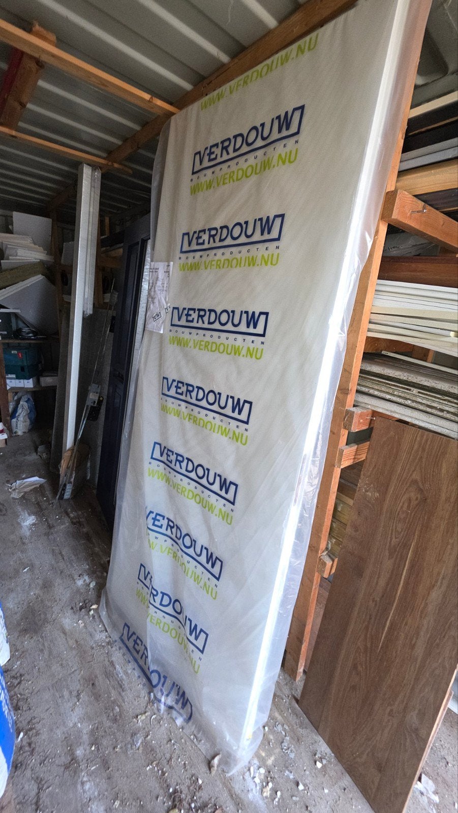 Nieuwe Binnendeur opdek. Kristalwit 93x231.5 cm compleet, Doe-het-zelf en Verbouw, Ophalen, 80 tot 100 cm, 215 cm of meer, Binnendeur