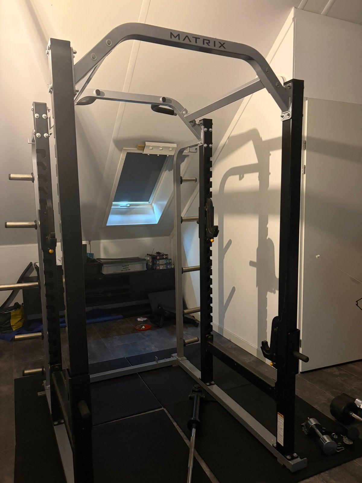 Matrix power rack squat rek met crossmax bumperplates, Sport en Fitness, Fitnessmaterialen, Ophalen, Zo goed als nieuw, Overige typen