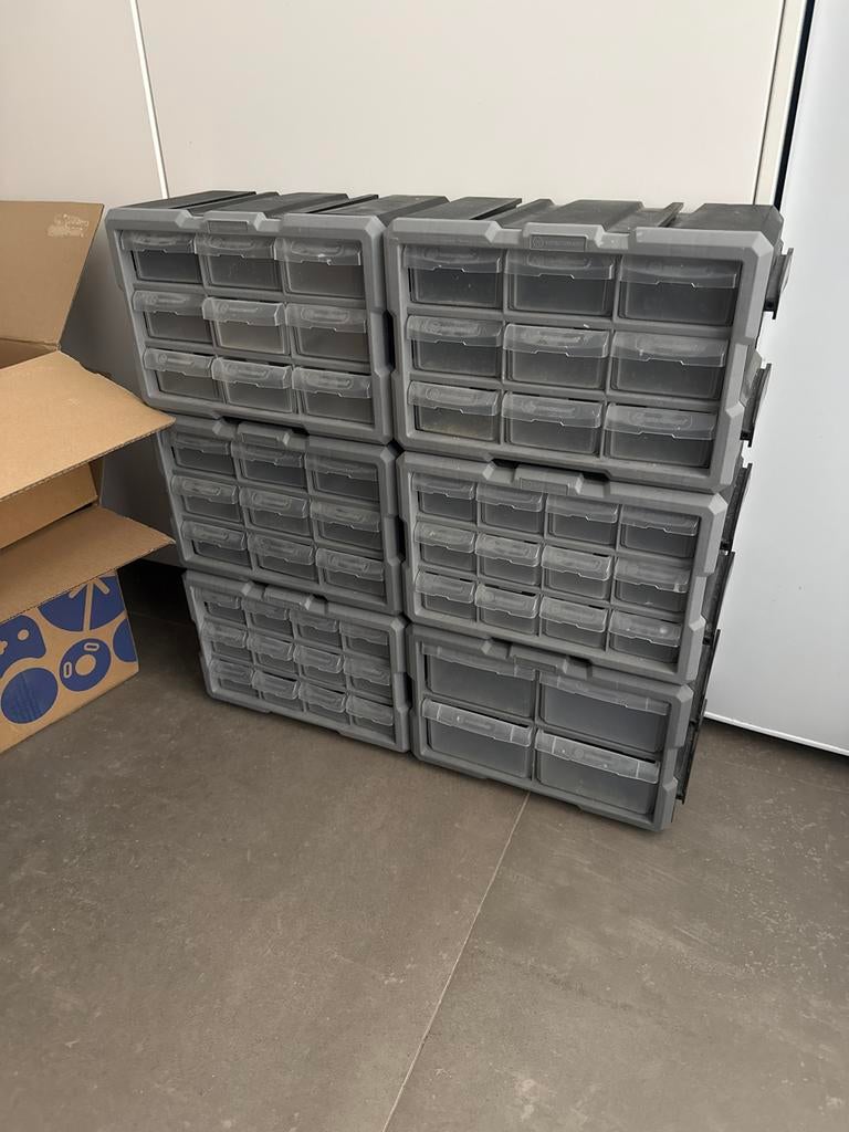 Opbergbakjes Werkmann, 6 stuks, Ophalen of Verzenden, Gebruikt