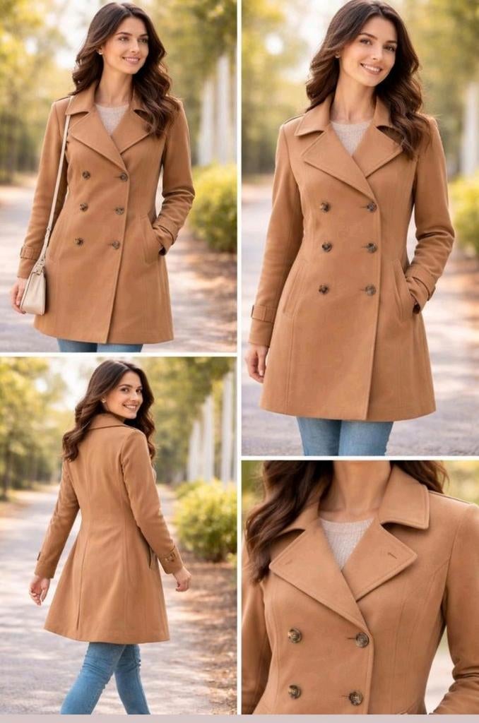 Nieuwe Drymaster Jas Dames – Camel– Maat 38 – Elega, Maat 38/40 (M), Bruin, Nieuw, Ophalen of Verzenden