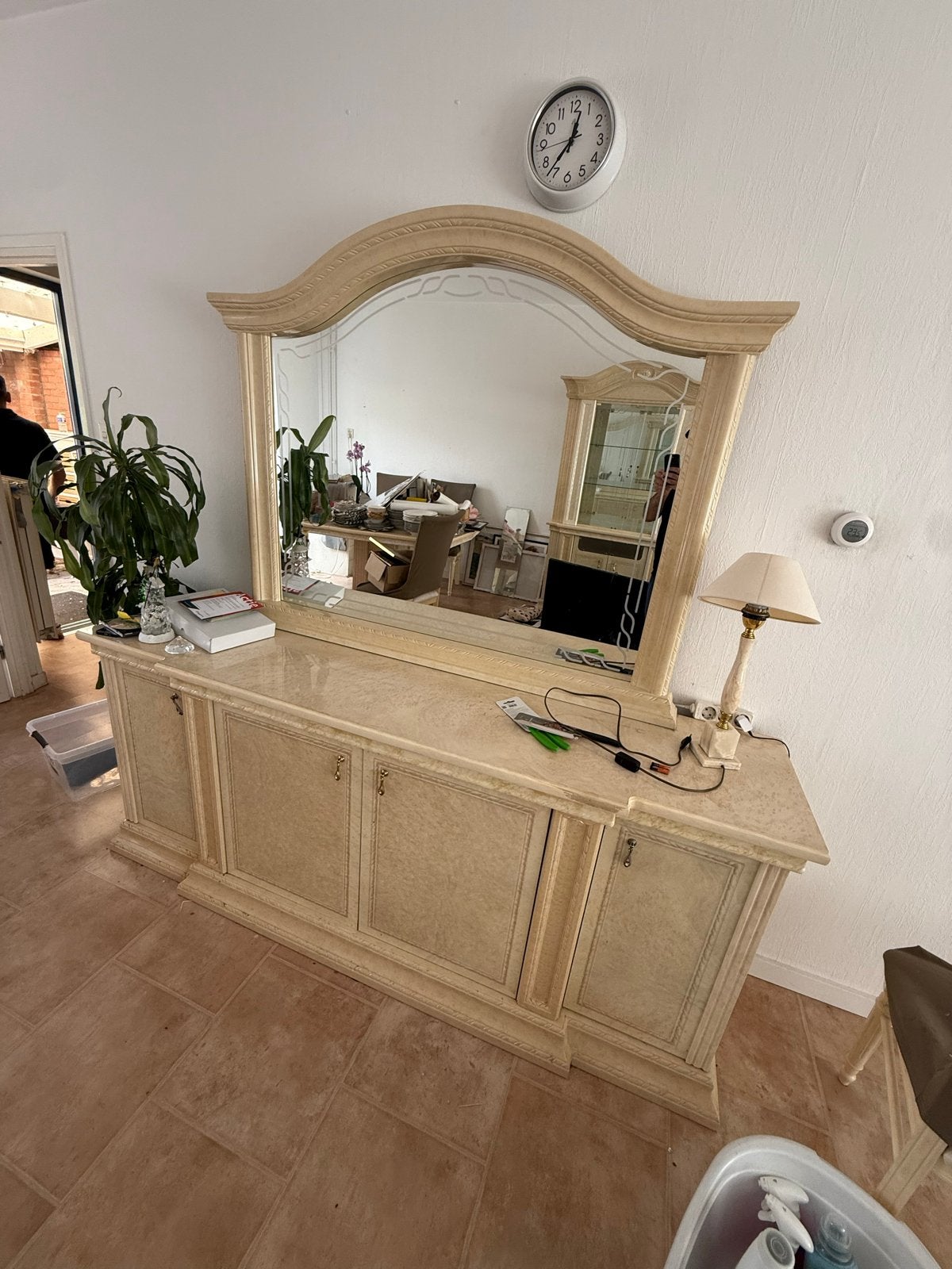 Complete Woonkamerset: Dressoir, Vitrinekast, TV-meubel, Eet, Ophalen, Gebruikt, 150 tot 200 cm, Overige houtsoorten