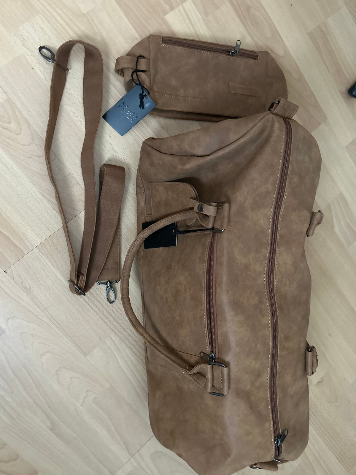 Ralph Boyer camelkleurige leren reistas met toilettas, Sieraden, Tassen en Uiterlijk, Tassen | Reistassen en Weekendtassen, Ophalen