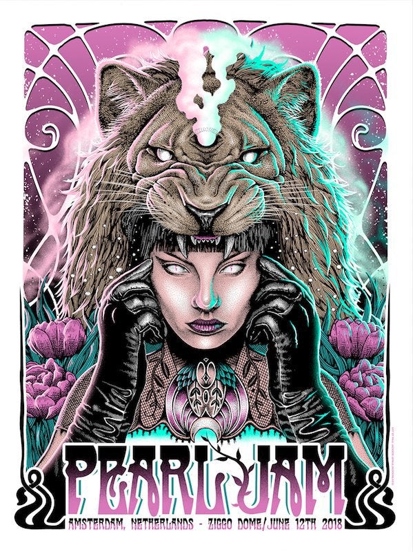 Pearl jam poster 12 juni 2018. Paul Jackson, Ophalen, A1 t/m A3, Muziek