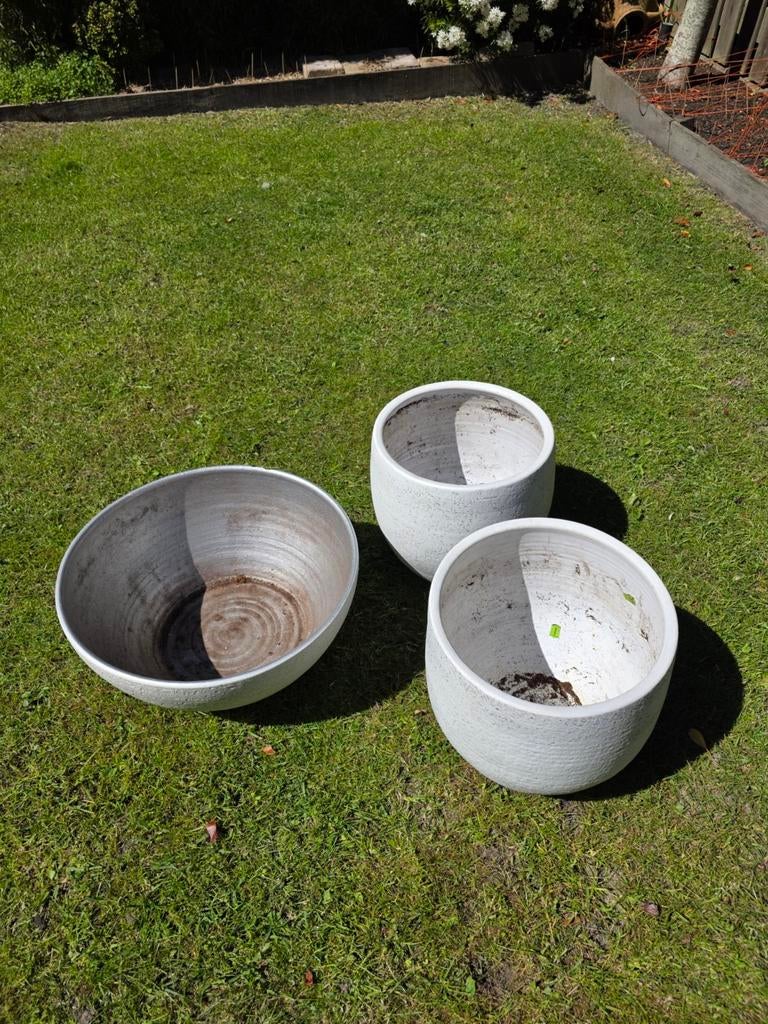 3 planten potten voor binnen., Ophalen, Steen, Gebruikt, Minder dan 30 cm