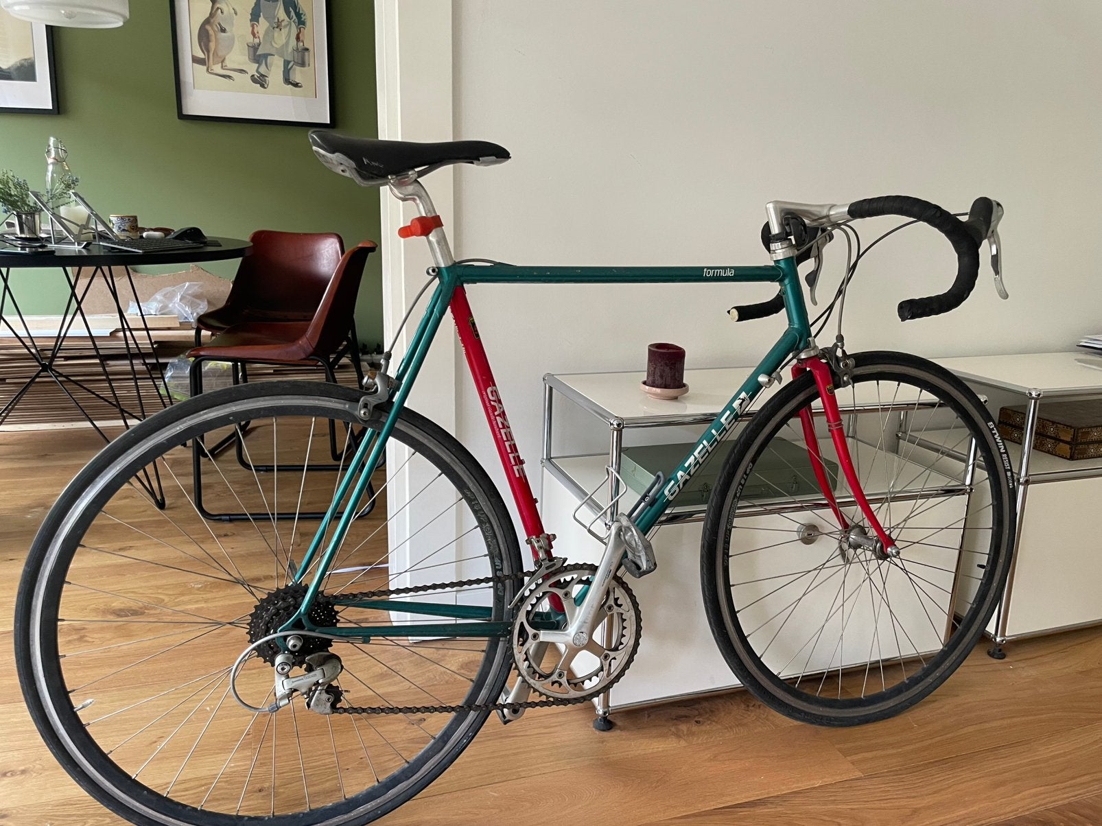 Gazelle Formula racefiets, klassiek stalen frame,Shimano, Ophalen, 10 tot 15 versnellingen, Aluminium, Zo goed als nieuw