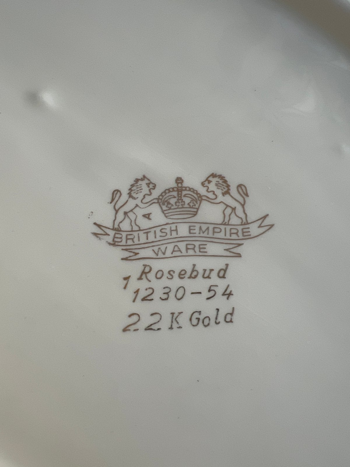 Vintage British Empire Ware Rosebud Schaal 22K Goud, Antiek en Kunst, Ophalen of Verzenden