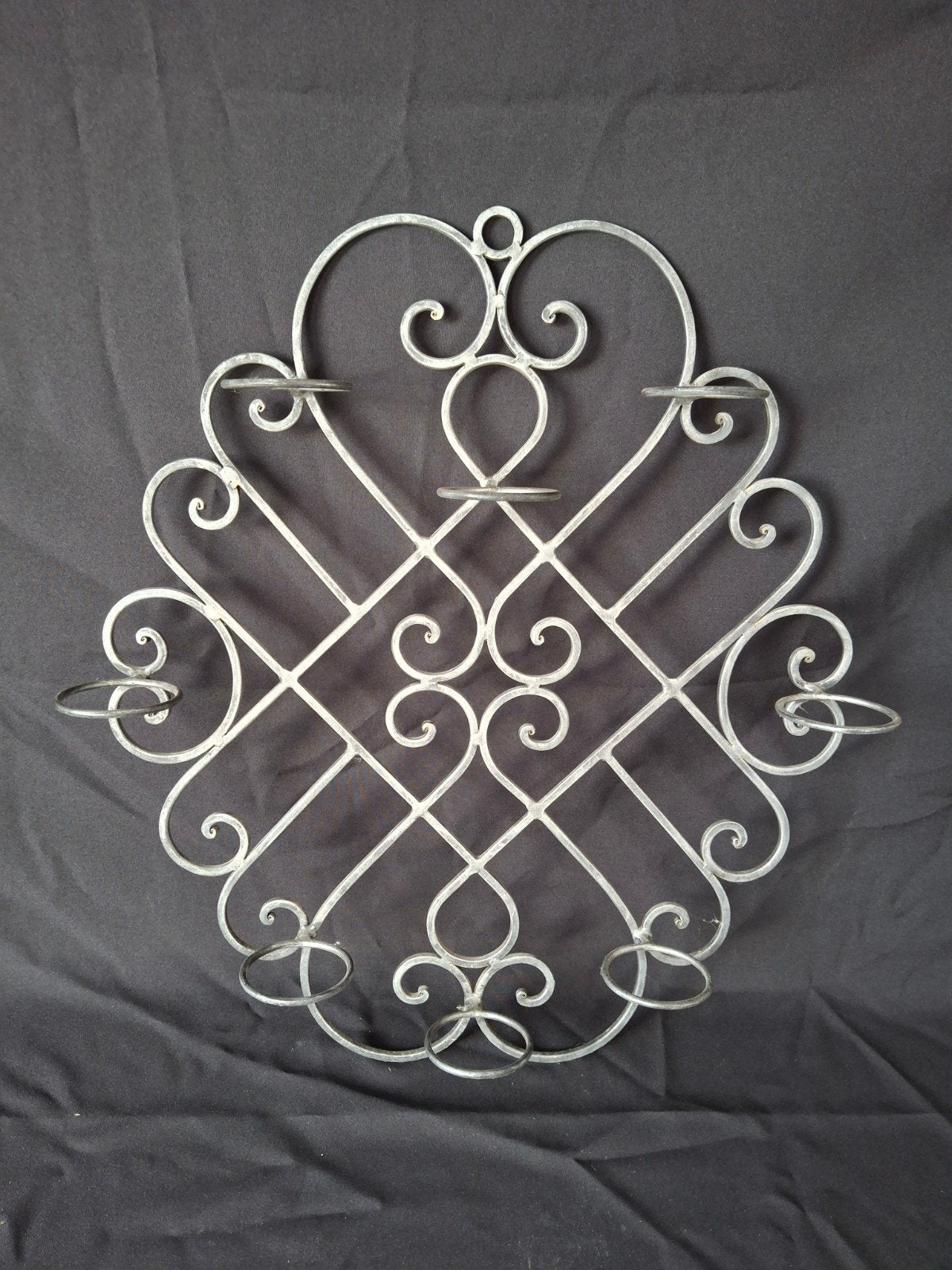 Decoratieve metalen wandhouder voor planten/kaarsen, Ophalen of Verzenden