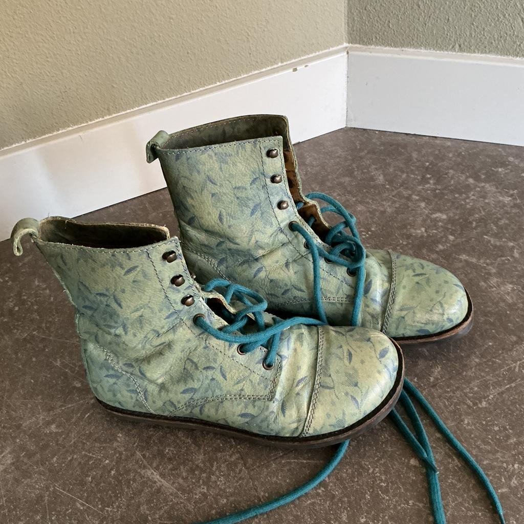 Gudrun Sjoden schoenen maat 38, groen met blauw, Kleding | Dames, Ophalen of Verzenden, Zo goed als nieuw, Groen, Sneakers of Gympen