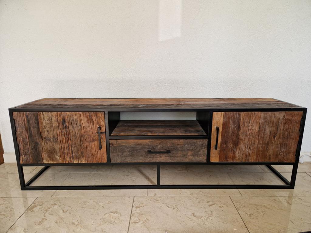 Mooie tv meubel mango hout, Huis en Inrichting, Kasten | Televisiemeubels, Ophalen, 100 tot 150 cm, Overige materialen, Zo goed als nieuw