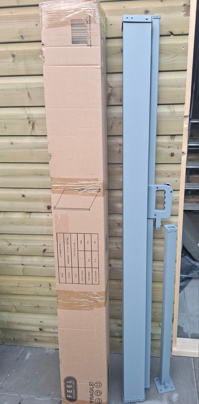 Feel Furniture Windscherm 150x300 Donkergrijs Nieuw, Tuin en Terras, Ophalen, Nieuw