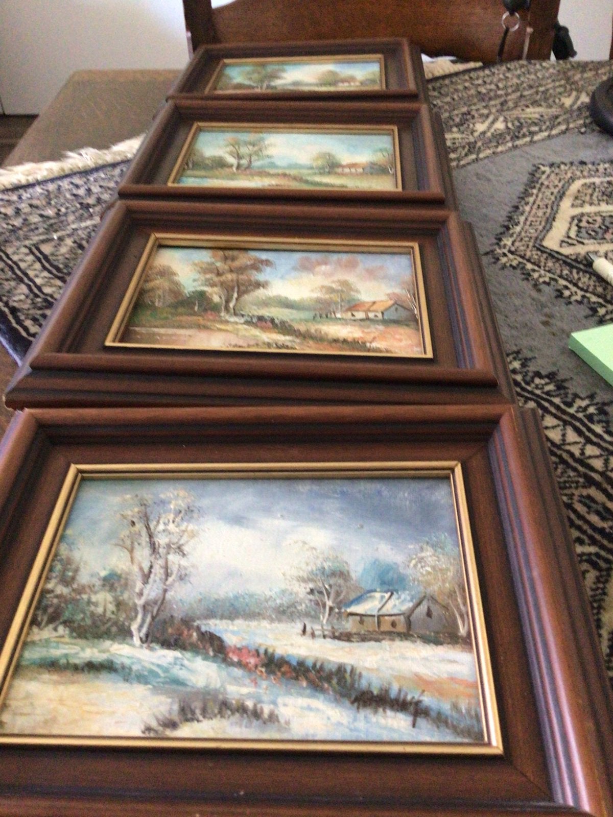 Schilderijen de 4 jaargetijden, Ophalen of Verzenden, Landschap