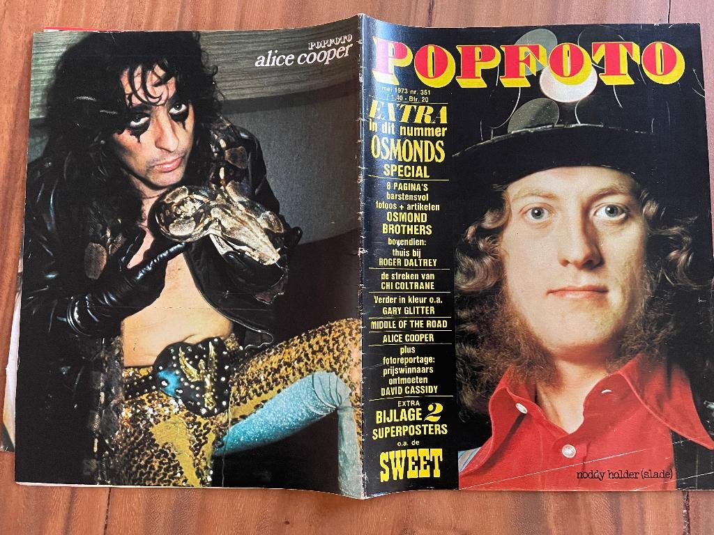 Popfoto 351 mei 1973 Donny Osmond middenposter, Ophalen of Verzenden, 1980 tot heden, Tijdschrift