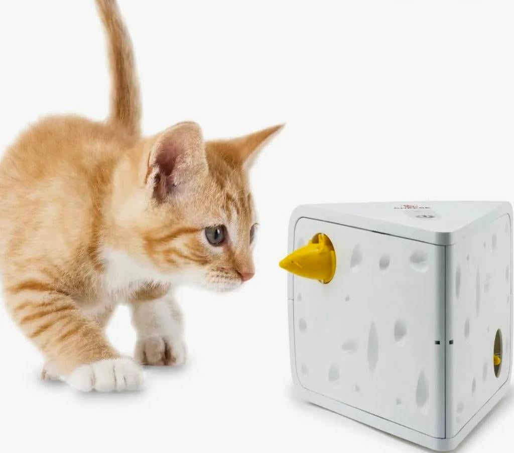 Katten speelgoed kaasblok met muis, Dieren en Toebehoren, Kattenspeelgoed, Ophalen of Verzenden, Nieuw