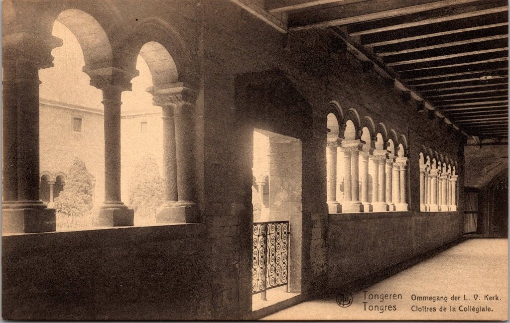 Tongeren België - 12 antieke postkaarten O.L. Vrouwebasiliek, Verzamelen, Ansichtkaarten | België, Ophalen of Verzenden, 1920 tot 1940