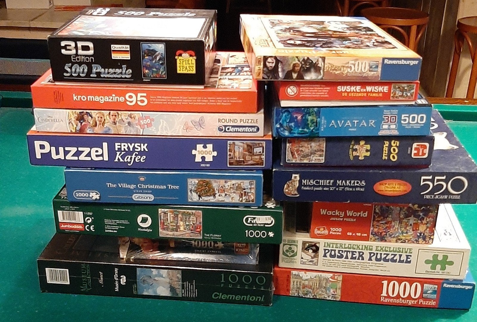 Diverse puzzles - per stuk 3 euro of 2 voor 5 euro, Ophalen, 500 t/m 1500 stukjes, Gebruikt, Legpuzzel