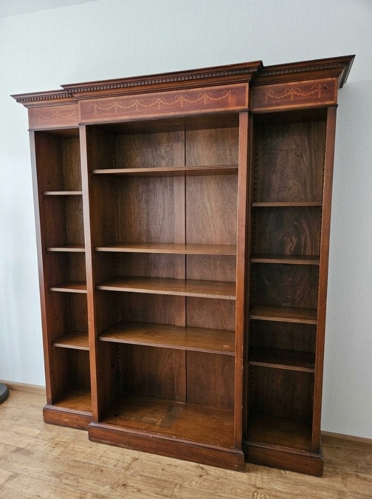 Klassieke houten boekenkast, Antiek en Kunst, Ophalen