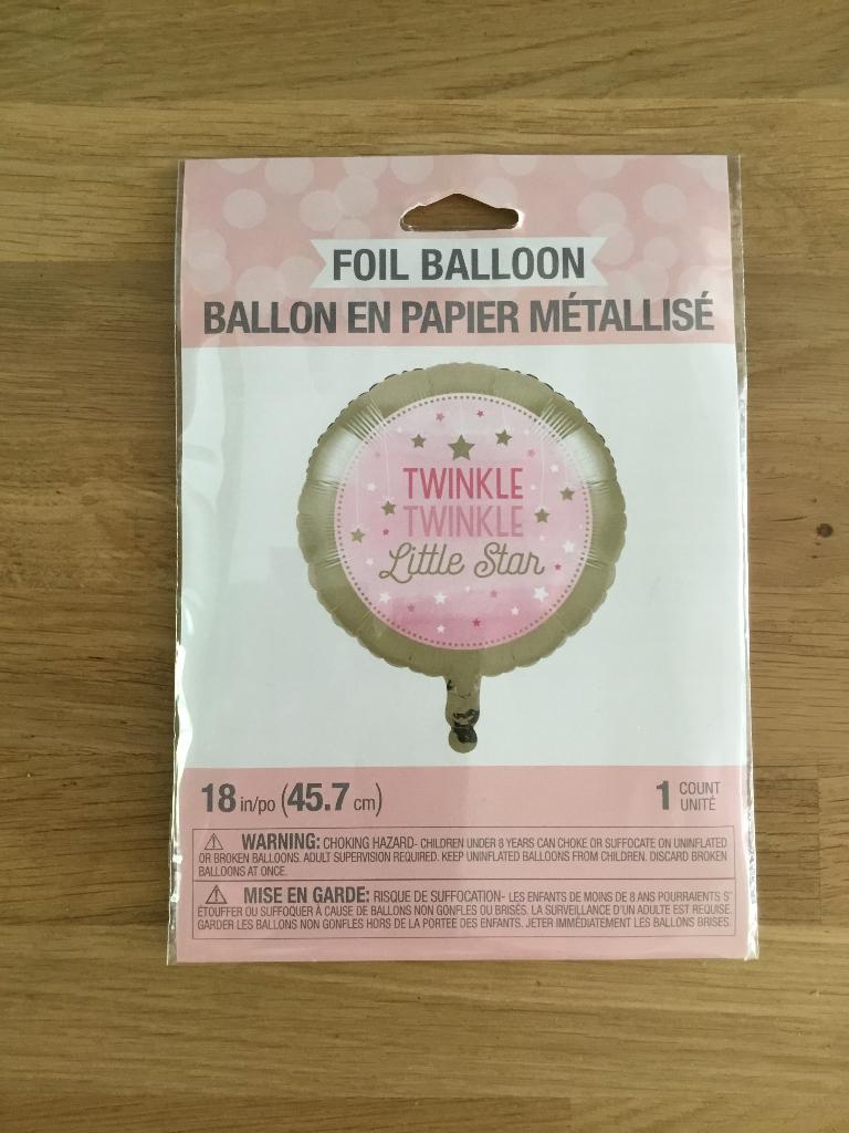 Folieballon Twinkle Twinkle | feestversiering meisje, Ophalen of Verzenden, Nieuw, Versiering, Geboorte of Huwelijk