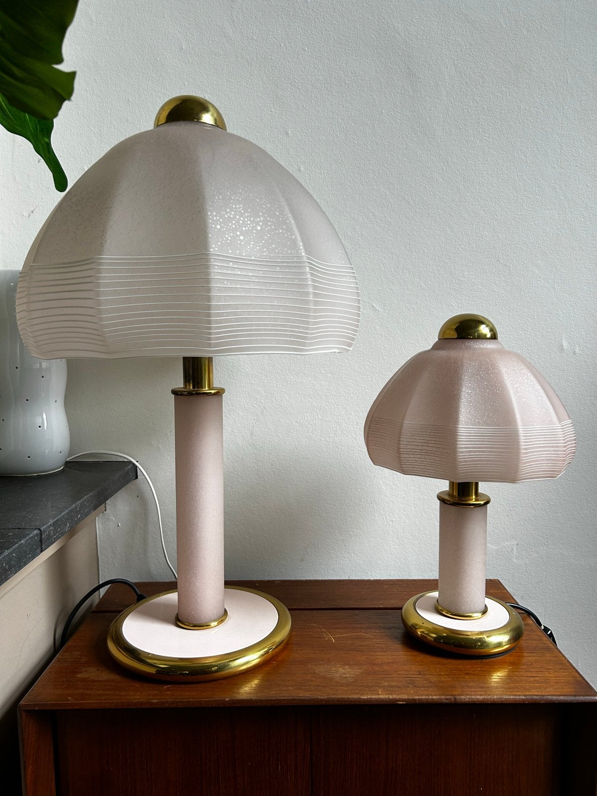 Set van 2 vintage Murano lampen door F. Fabbian, Ophalen