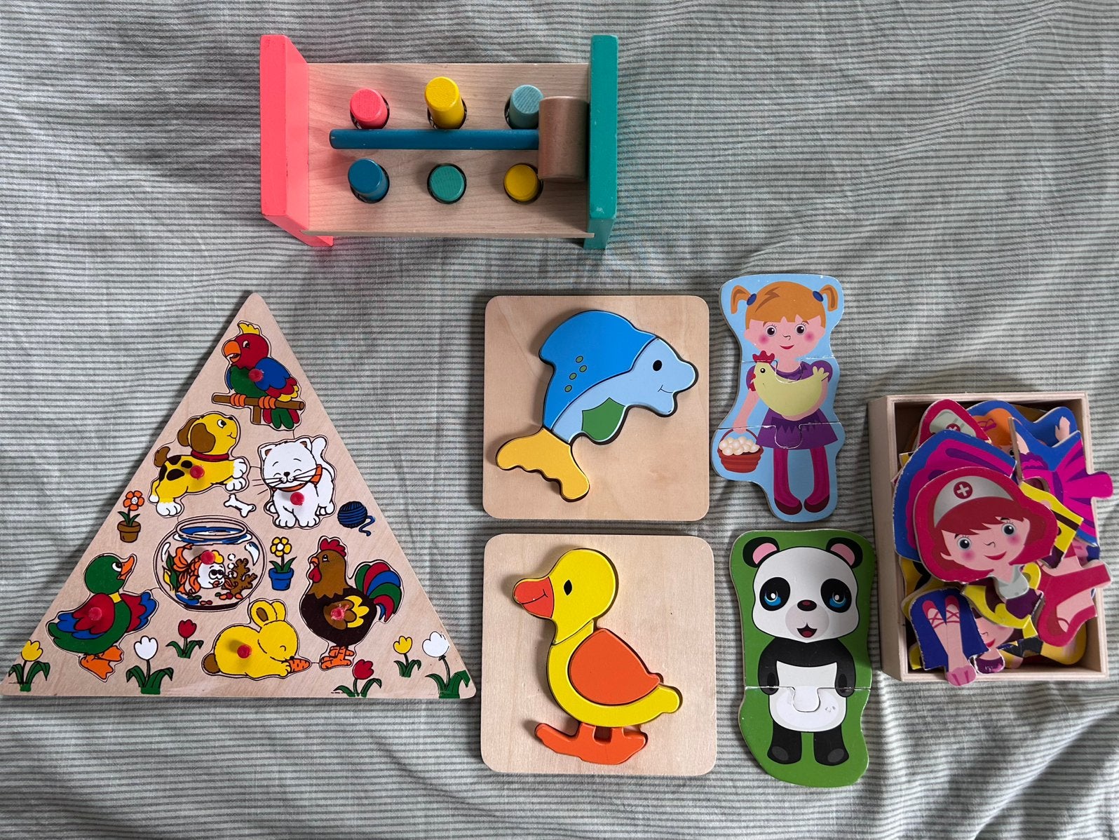 Houten baby speelgoed en puzzels, Ophalen of Verzenden, Gebruikt