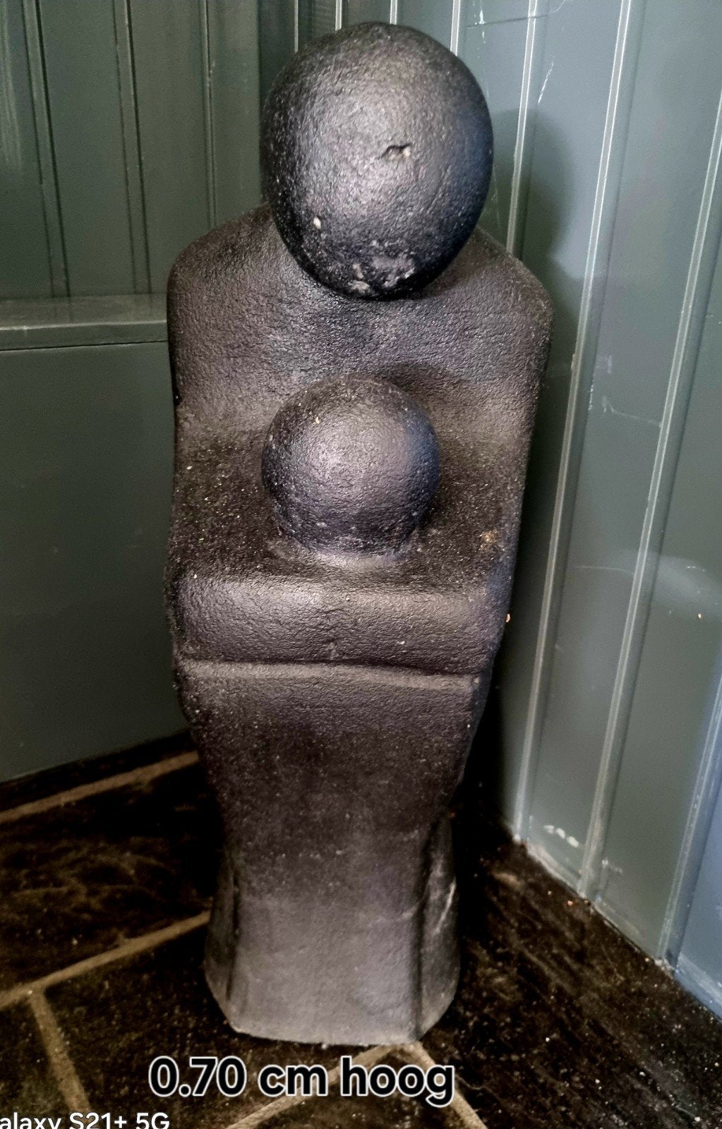 Abstracte sculptuur moeder en kind, 70 cm hoog, Ophalen, Groep mensen, 50 - 100 cm, Handgemaakt
