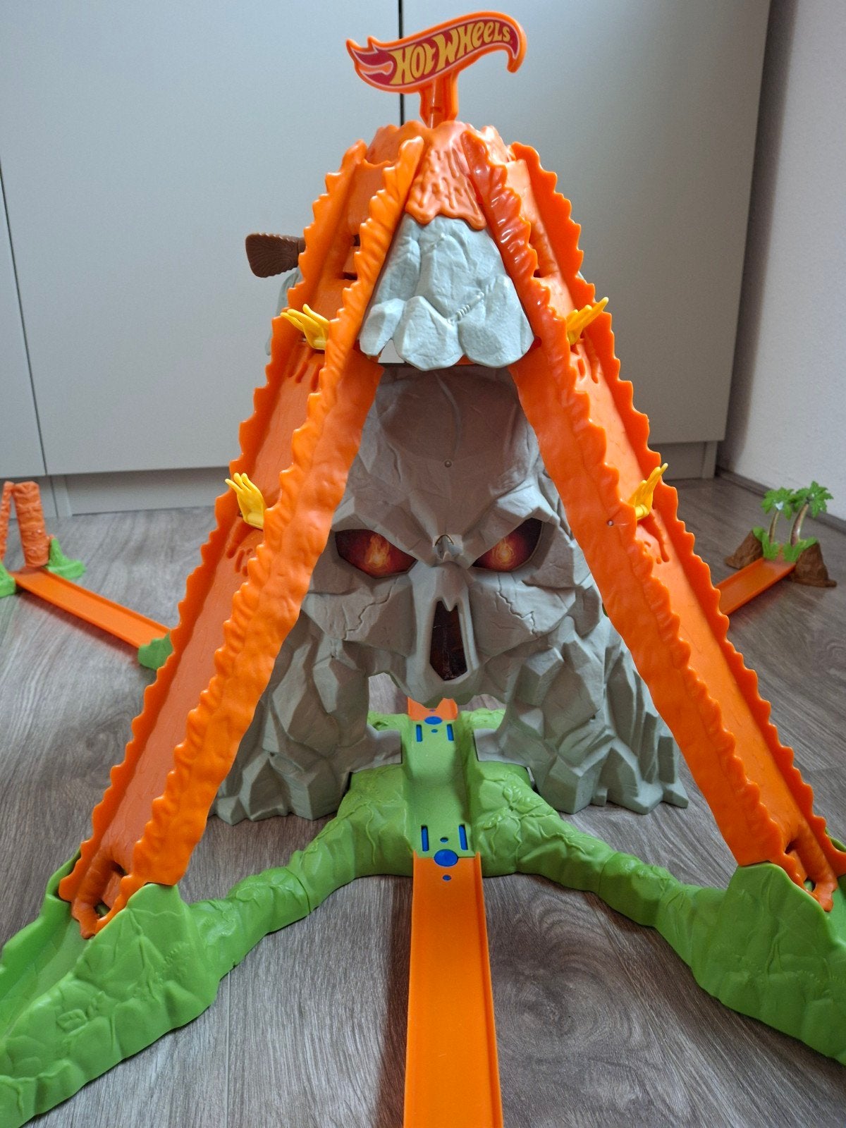 Hot Wheels Track Builder Vulkaan Explosie Speelset, Ophalen of Verzenden, Gebruikt